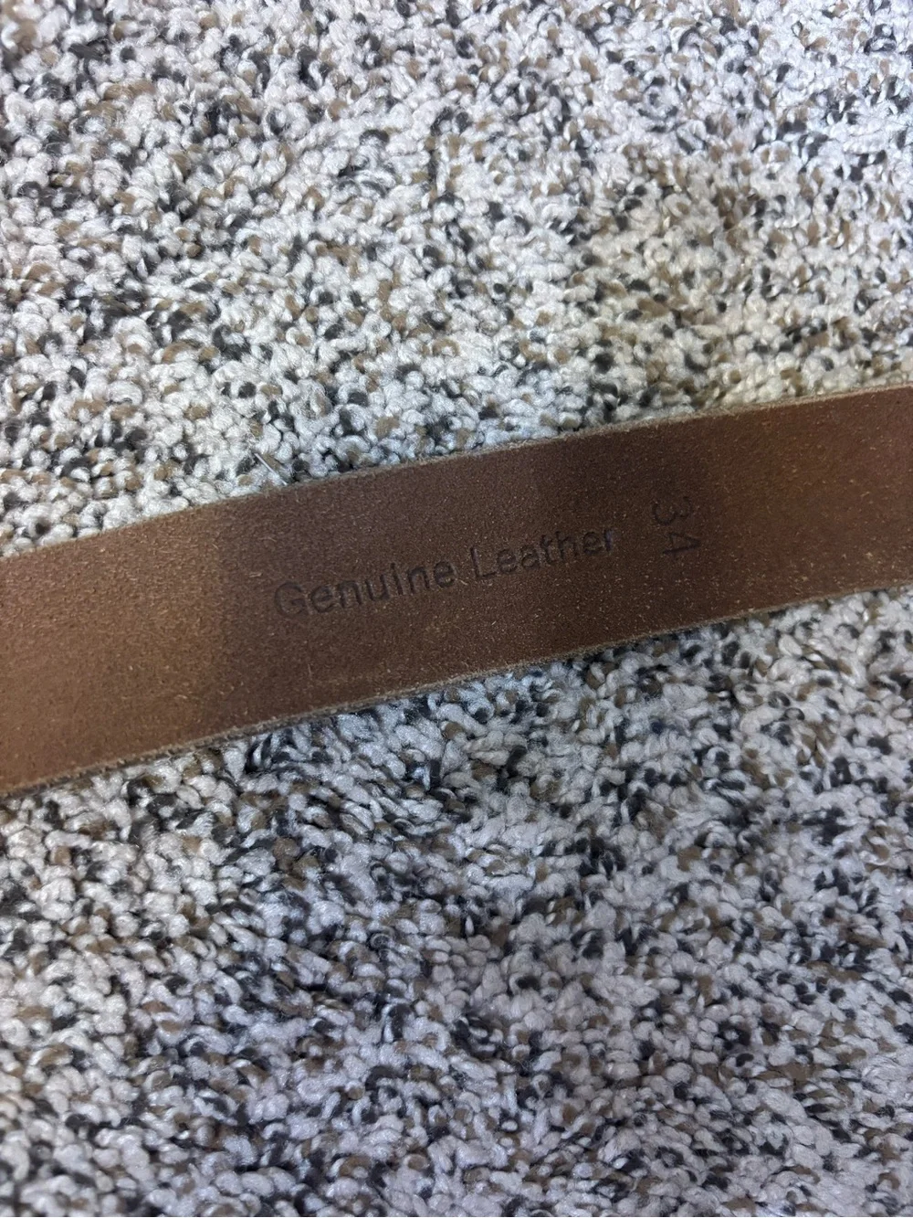 Timberland Brown Leather Men's Belt - Classic Casual Style 34
